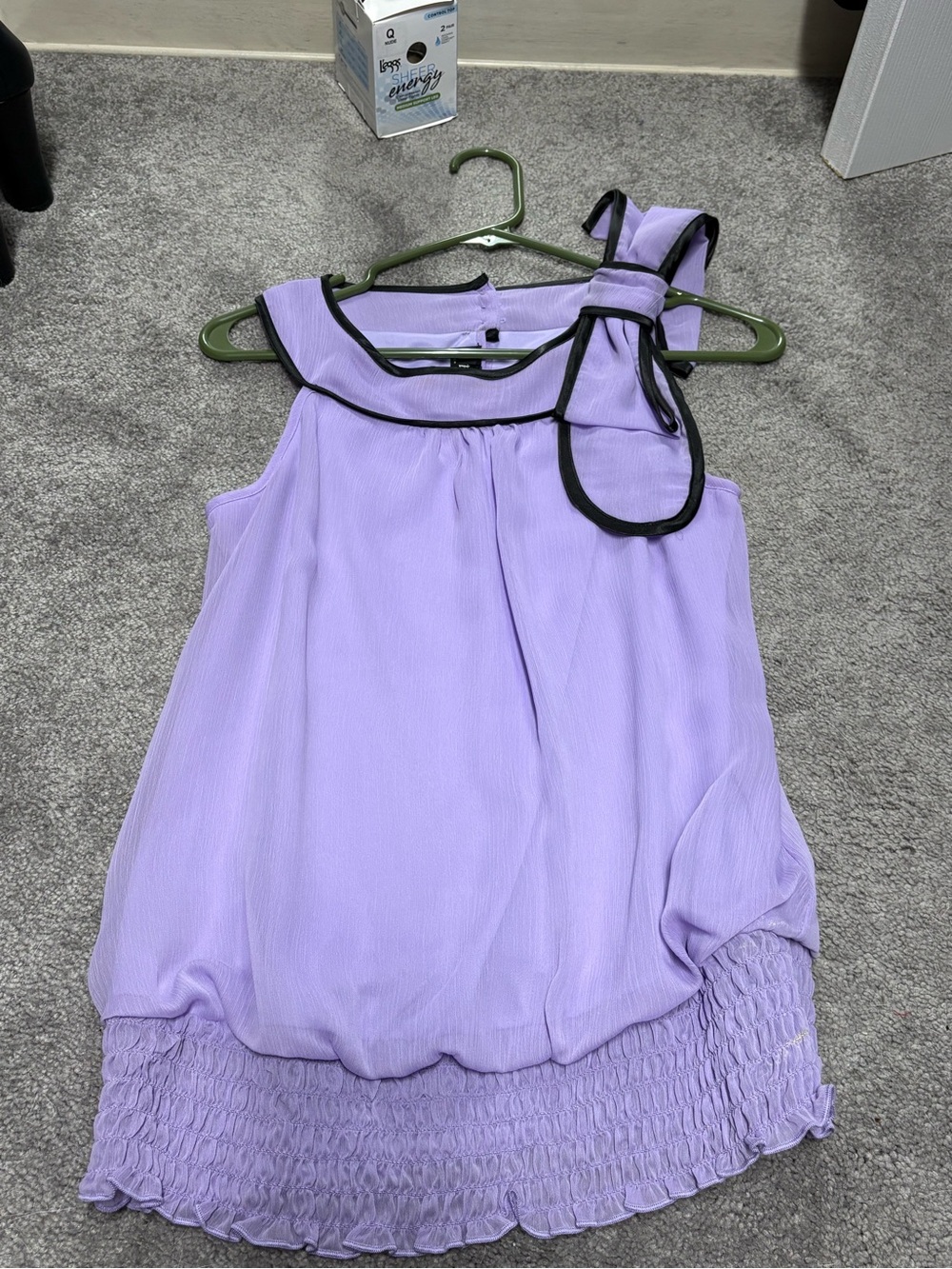 Bwear Lilac Sleeveless Top with Black Trim